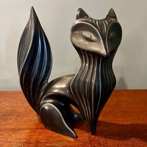 Jonathan Adler Menagerie Sculpture - Fox in Black